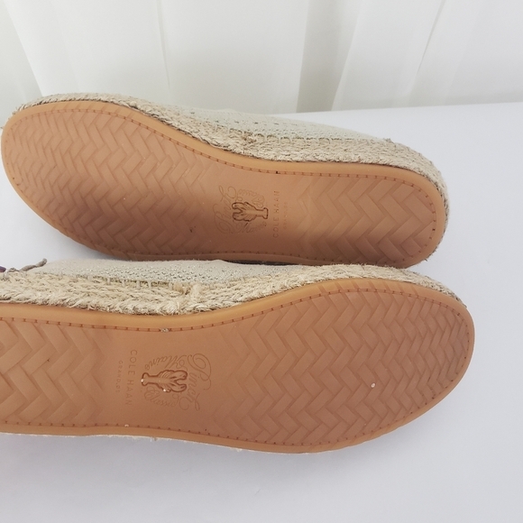 Cole Haan Cloudfeel Stitchlite Espadrille Slip-On beige tan metallic glitter 7.5 - Picture 8 of 8